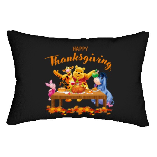 Happy Thanksgiving Lumbar Pillows, Disney Pooh The Winnie, Eeyore Lumbar Pillows
