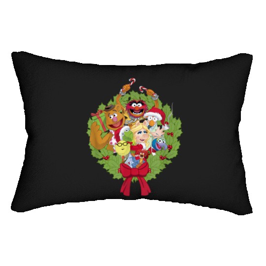Disney The Muppets Christmas Muppet Group Wreath Xmas Lumbar Pillows