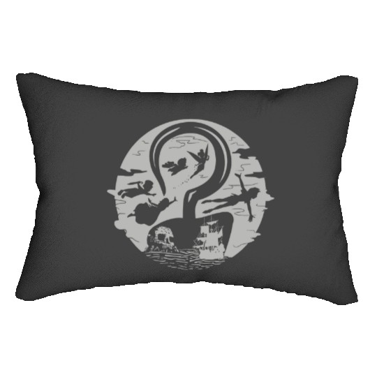 Disney Peter Pan Tink Wendy Kids Flying Silhouettes Lumbar Pillows, Peter Pan Lumbar Pillows