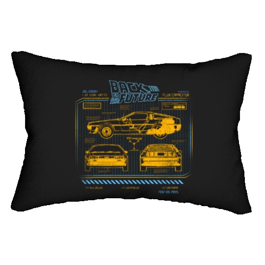 Back To The Future 35Th Anniversary Delorean Lumbar Pillows