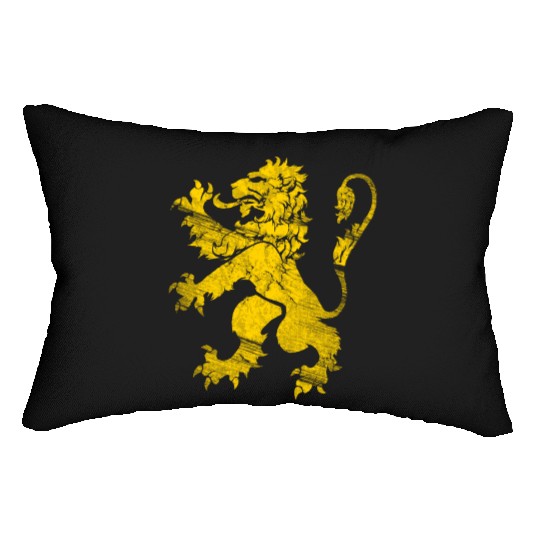 Gold Lion Rampant Lumbar Pillows