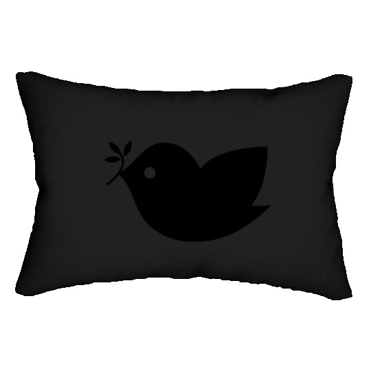 Peace Bird Icon Lumbar Pillows