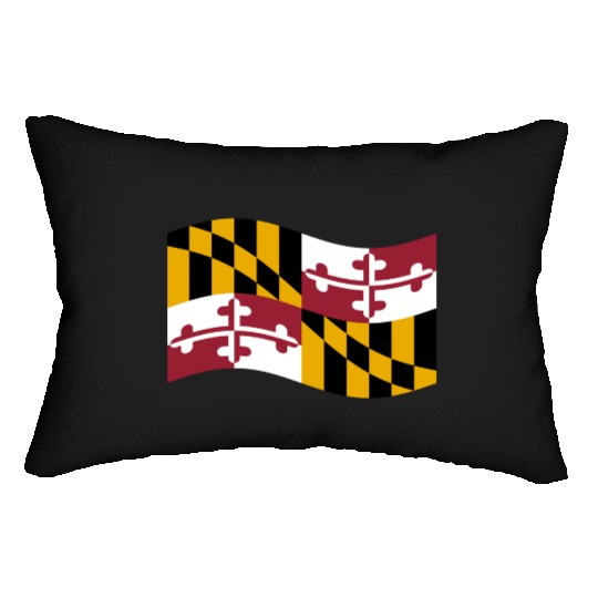 Waving Maryland Flag Lumbar Pillows