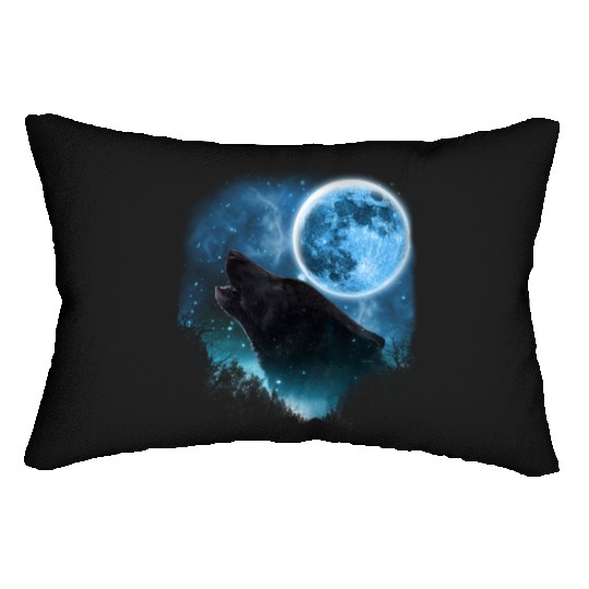 Black Wolfs Skylight 3pxc Lumbar Pillows