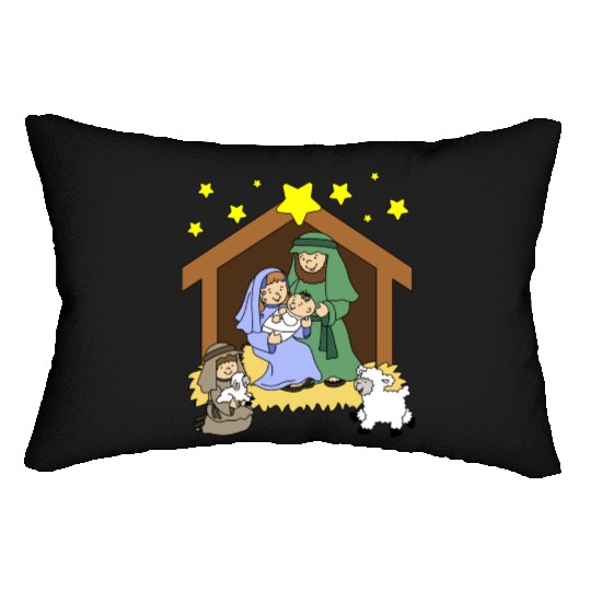 Nativity Scene Lumbar Pillows