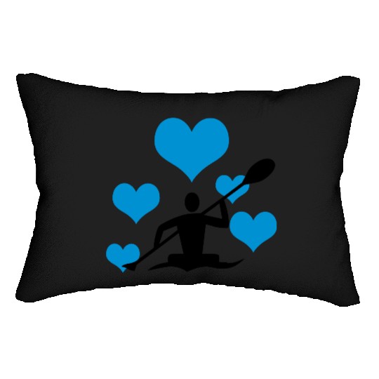Canoe with 5 hearts Lumbar Pillows