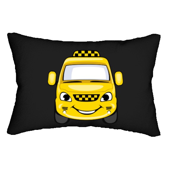 Taxi design art Lumbar Pillows