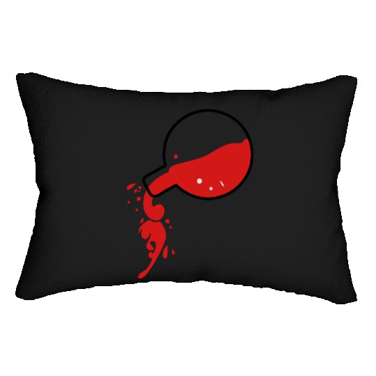 Red wine pouring Lumbar Pillows