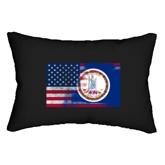 Virginia American Flag Fusion Lumbar Pillows