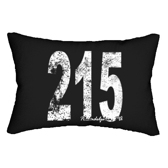 Vintage Philadelphia Area Code 215 Lumbar Pillows