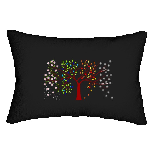 four seasons tree Lumbar Pillows