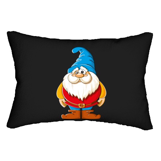 Santa Claus cartoon funny Gnome cool vector image Lumbar Pillows