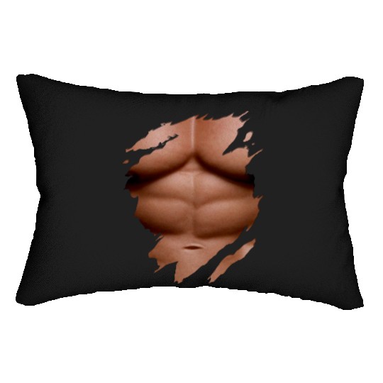 Ripped Lumbar Pillows Chest Six Pack Abs Muscles