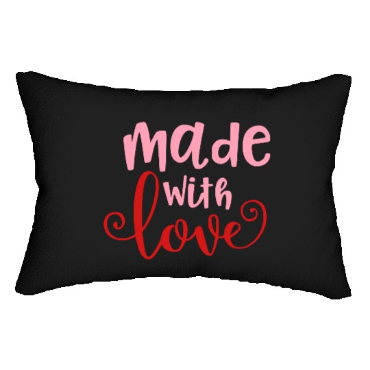 Made With Love Baby Infant Valentine Lumbar Pillows
