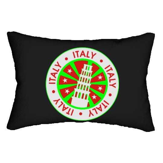 italy sticker Lumbar Pillows