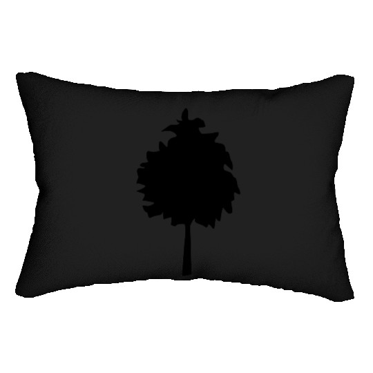 tree silhouette Lumbar Pillows