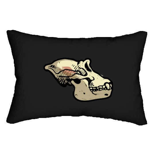 ape skull Lumbar Pillows