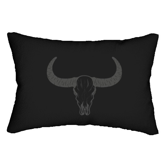 buffalo skull Lumbar Pillows