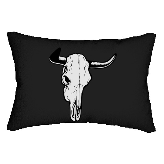 buffalo skull Lumbar Pillows