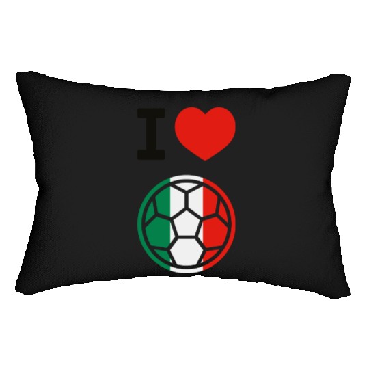 I love Italian football Lumbar Pillows