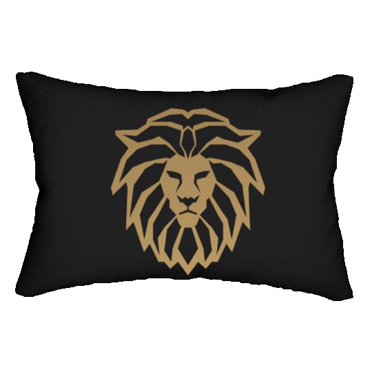 lion head gold Lumbar Pillows
