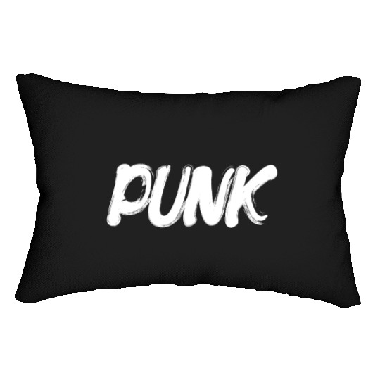 punk rock Lumbar Pillows