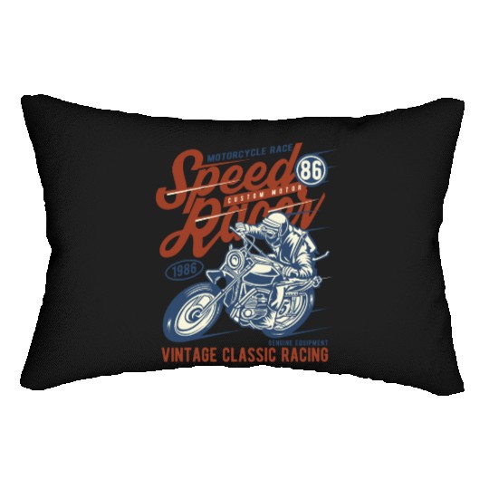 Speed Racer Vintage Classic Racing Lumbar Pillows