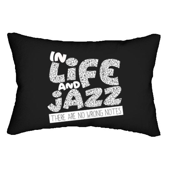 Jazz - Trumpet - Saxophone - Music - I love Jazz Lumbar Pillows