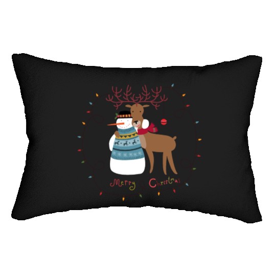 Snowman Lumbar Pillows