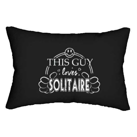Guy Loves Solitaire Lumbar Pillows