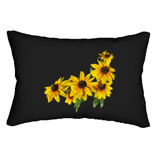 flowers lilies tulips orchids sunflower dahlia ger Lumbar Pillows