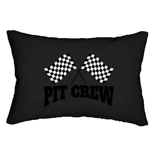 Pit Crew Racing Team Sports Racers Track Pit Stops Lumbar Pillows