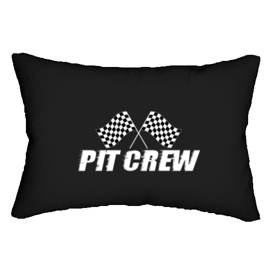 Pit Crew Racing Team Sports Racers Track Pit Stops Lumbar Pillows