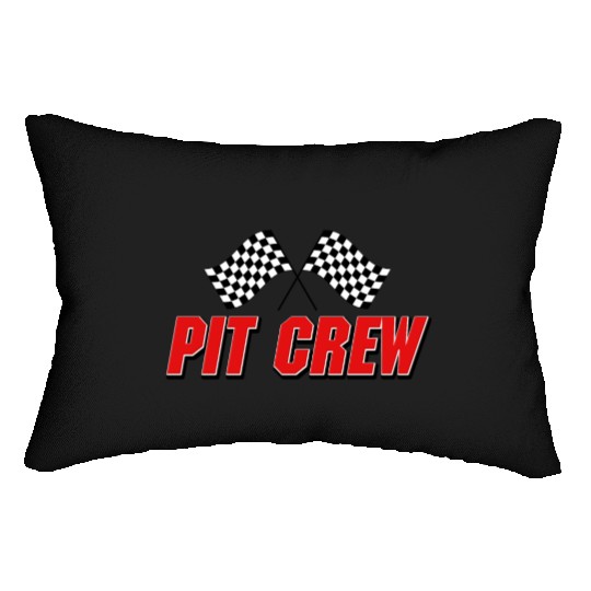 Pit Crew Racing Team Sports Racers Track Pit Stops Lumbar Pillows