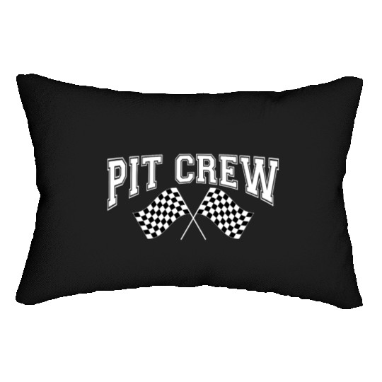 Pit Crew Racing Team Sports Racers Track Pit Stops Lumbar Pillows