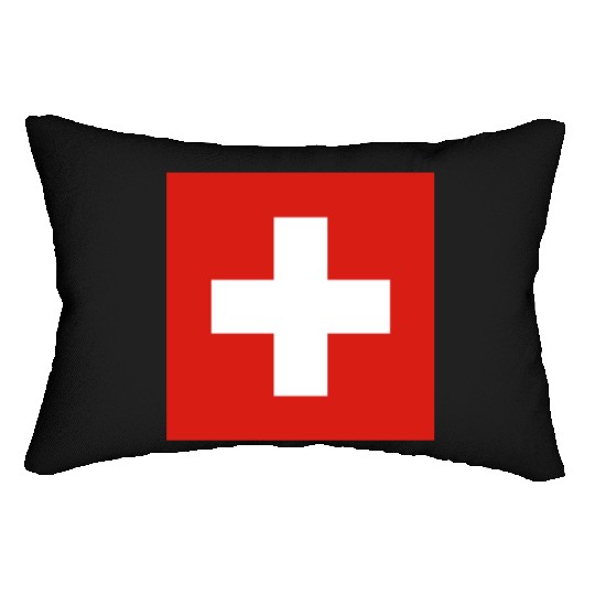 flag switzerland Lumbar Pillows