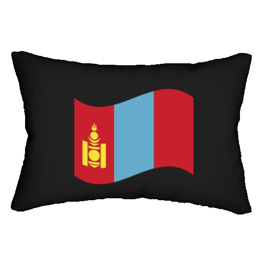 flag mongolia Lumbar Pillows