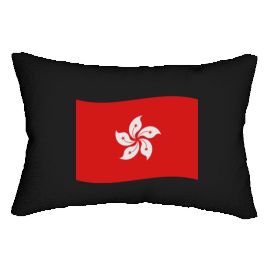 flag hong kong Lumbar Pillows