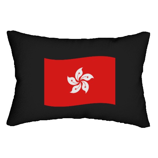 flag hong kong Lumbar Pillows