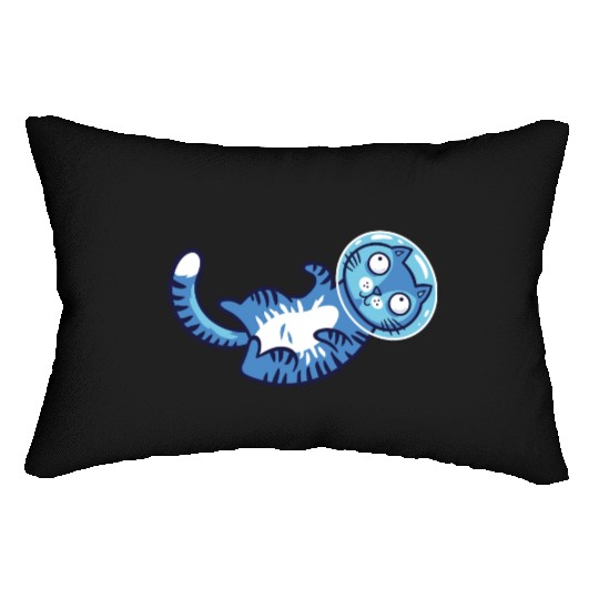 Space cat Lumbar Pillows