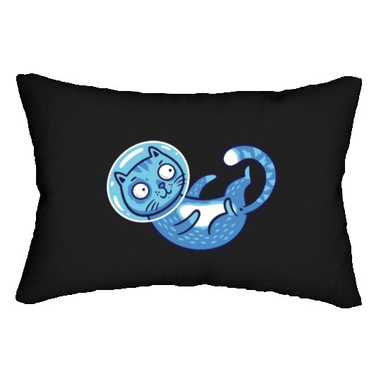 Space cat Lumbar Pillows