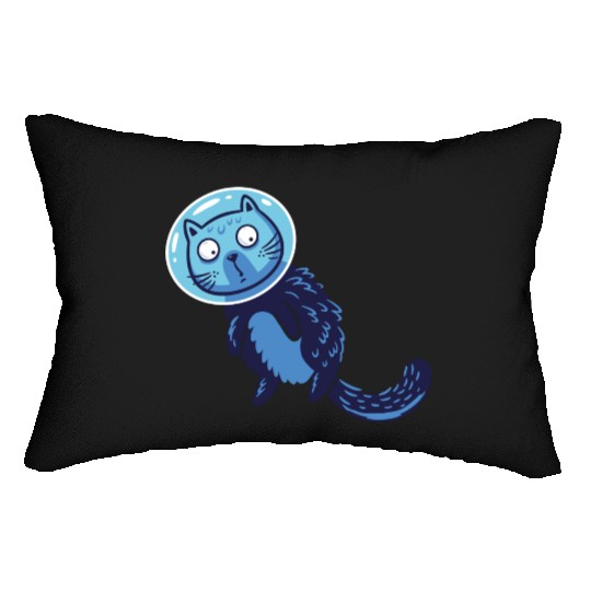 Space cat Lumbar Pillows