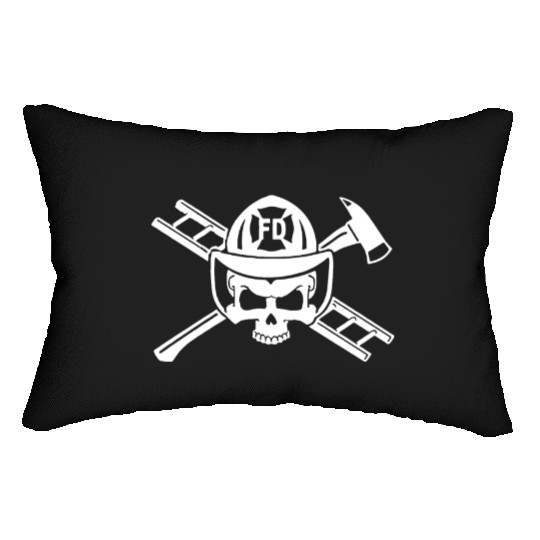 Firefighter Crossbones Lumbar Pillows