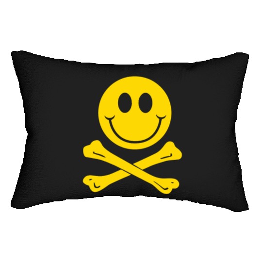 Smiley Pirate Skull and Crossbones Lumbar Pillows