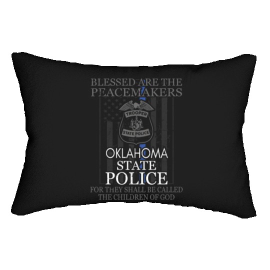 Oklahoma Highway Patrol Saint Michael Police Prayer Lumbar Pillows