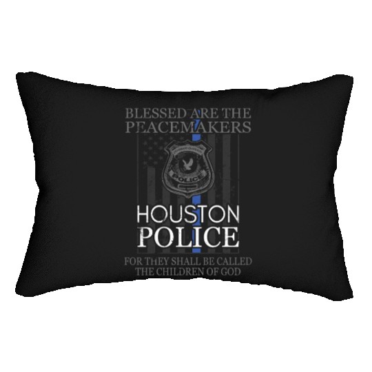 Houston Police Support Saint Michael Police Officer Prayer Lumbar Pillows