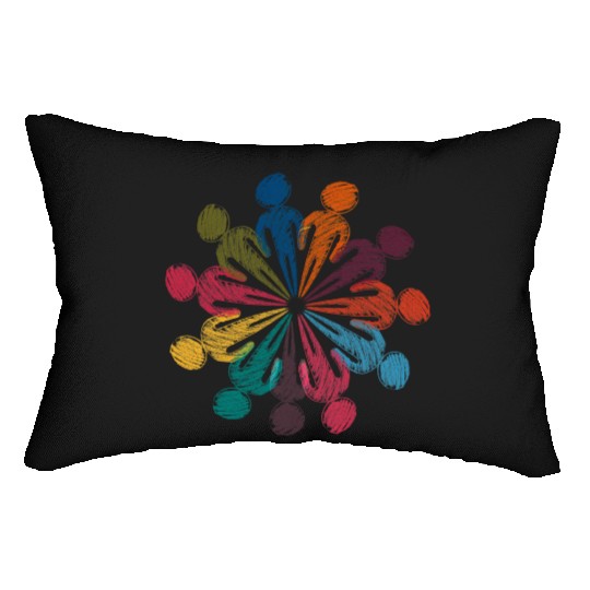 weltfrieden auf erden world peace on earth love179 Lumbar Pillows