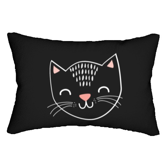 cat face cute gift love cuddle pet relax animal Lumbar Pillows