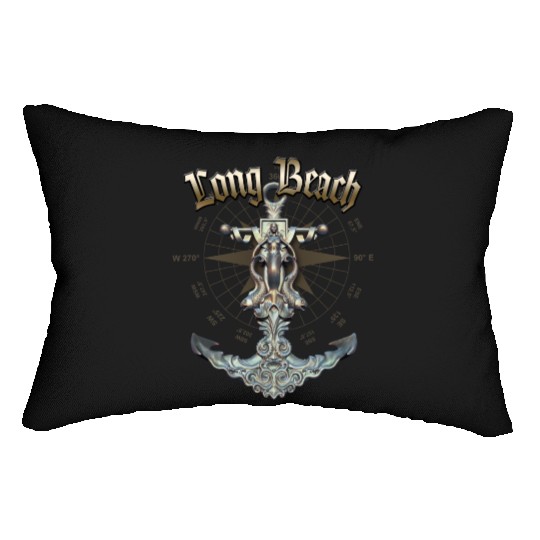 Long Beach Anchor Nautical Sailing Boat Summer Lumbar Pillows