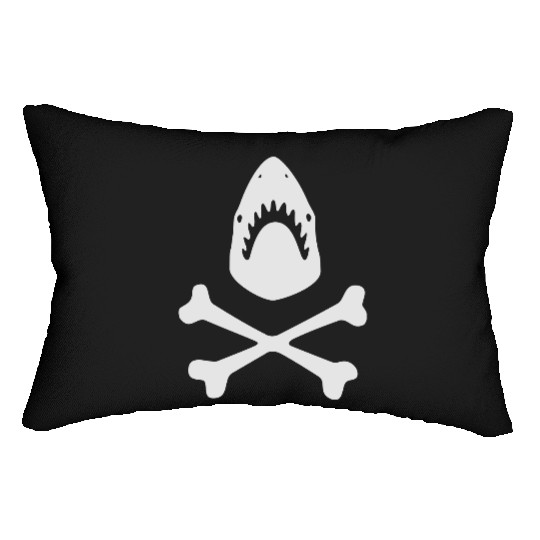 Shark crossbones Lumbar Pillows